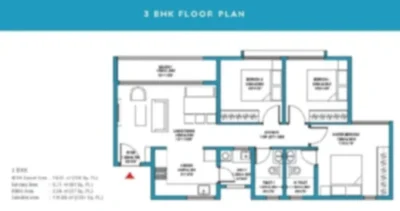 Godrej Sarjapur Road 3 BHK Apartment Floor Plan